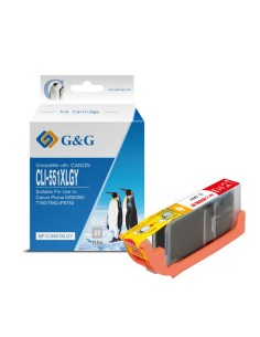 G&G Canon CLI551XL Cinza Cartucho de Tinta Genérico - Substitui 6447B001/6512B001