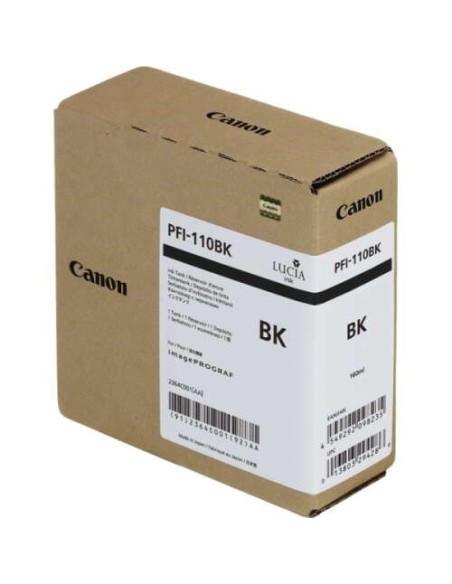 Canon PFI110 Preto Cartucho de Tinta Original - 2364C001