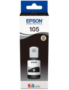 Epson 105 Garrafa de Tinta Pigmentada Preta Original - C13T00Q140