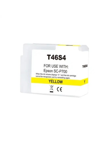 Epson T46S4 Amarelo Cartucho de Tinta Pigmentada Genérico - Substitui C13T46S400