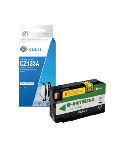 G&G HP 711XL Preto Cartucho de Tinta Pigmentada Genérico - Substitui CZ133A/CZ129A