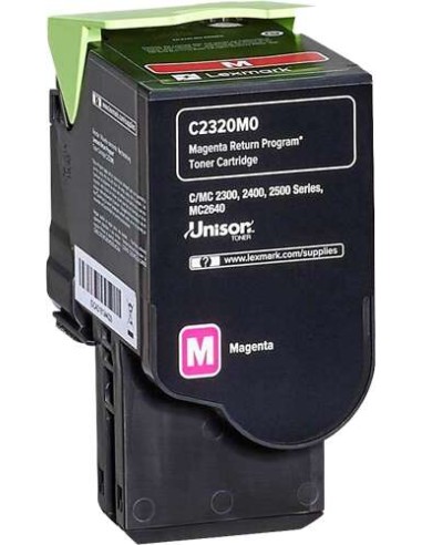 Cartucho de Toner Original Magenta Lexmark C2325/C2425/C2535/MC2325/MC2425/MC2535/MC2640 - C2320M0