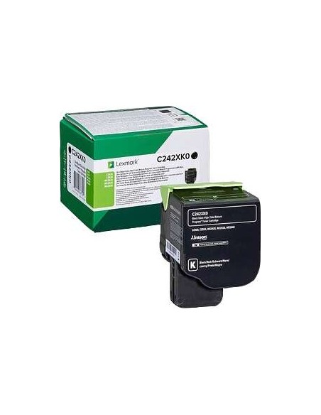Lexmark C2425/C2535/MC2425/MC2535/MC2640 Preto Cartucho de Toner Original - C242XK0