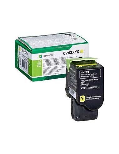 Cartucho de Toner Original Lexmark C2425/C2535/MC2425/MC2535/MC2640 Amarelo - C242XY0