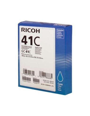 Ricoh GC41 Ciano Cartucho de Gel Original - 405762
