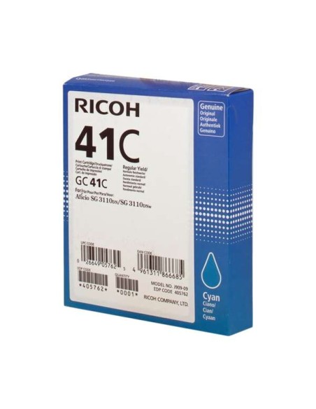 Ricoh GC41 Ciano Cartucho de Gel Original - 405762