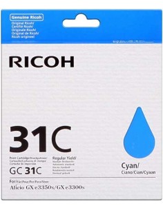 Ricoh GC31C Cyan Cartucho de Gel Original - 405689 en portugais se traduit par : Ricoh GC31C Ciano Cartucho de Gel Original - 4