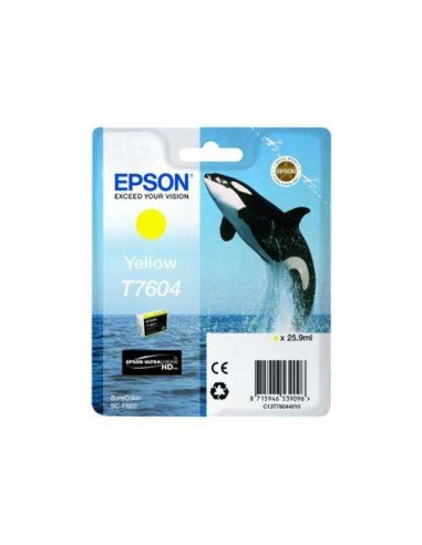 Epson T7604 Amarelo Cartucho de Tinta Original - C13T76044010