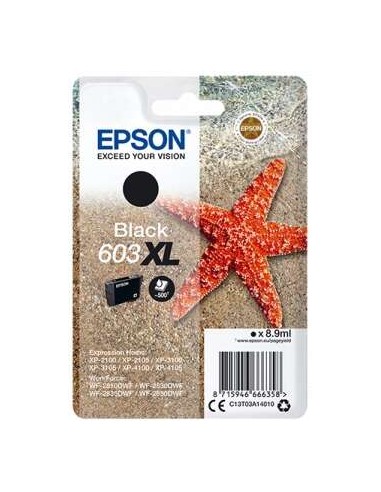 Epson 603XL Preto Cartucho de Tinta Original - C13T03A14010