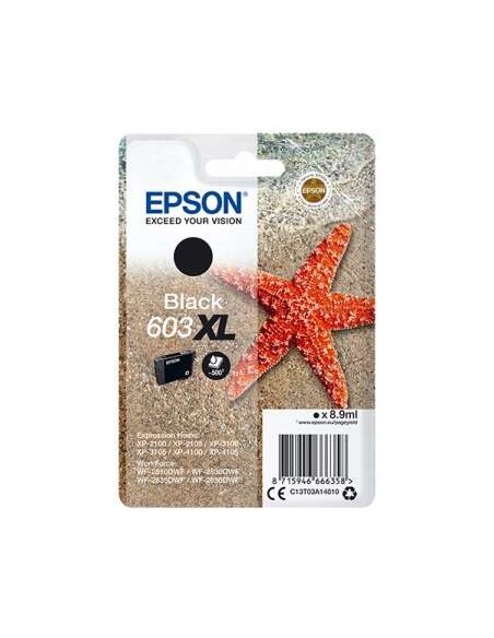 Epson 603XL Preto Cartucho de Tinta Original - C13T03A14010