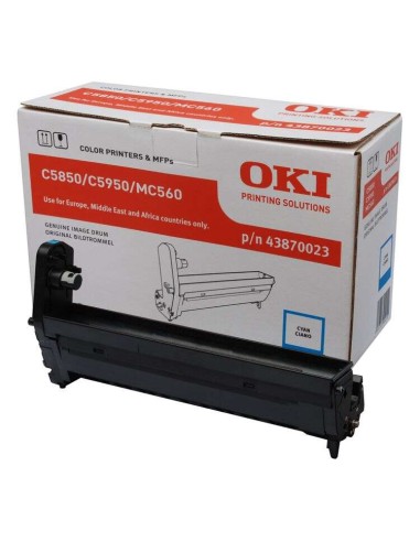 OKI C5850/C5950/MC560 Tambor de Imagem Ciano Original - 43870023 (Tambor)