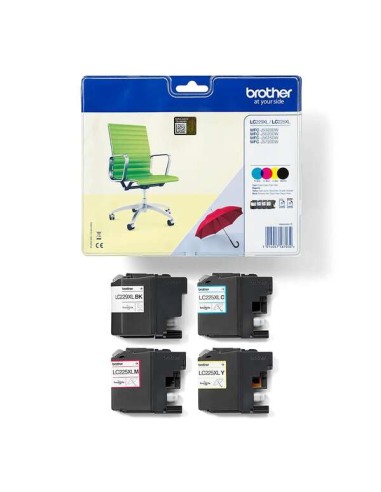 Brother LC229XL/LC225XL Pacote de 4 Cartuchos de Tinta Originais - LC229XLVALBP