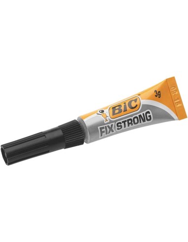 Bic Fix Strong Cola de Contato Extra Forte 3g - Uso em Madeira, Plástico e Porcelana - Não Goteja - Tampa Anti-Obstrução (90175