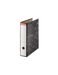 Esselte Pasta de Arquivo de Alavanca Formato A4 - Lombada 75mm - Capacidade para 500 Folhas - Cor Preto Marmoreado