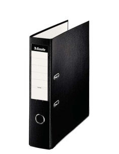 Esselte Pasta de Arquivo de Alavanca - Formato A4 - Lombada 75mm - Capacidade para 500 Folhas - Cor Preta