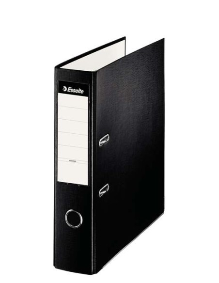 Esselte Pasta de Arquivo de Alavanca - Formato Folio - Lombada 75mm - Capacidade para 500 Folhas - Cor Preta