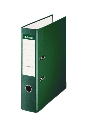 Esselte Pasta de Arquivo de Alavanca Formato Folio - Lombada 75mm - Capacidade para 500 Folhas - Cor Verde