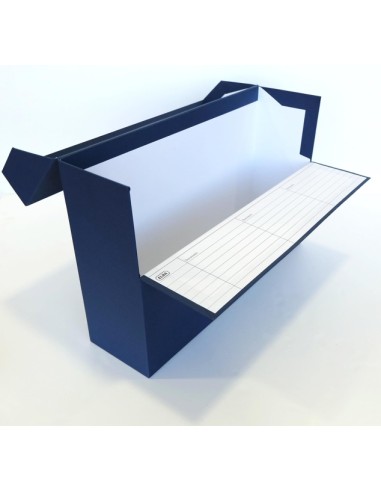 Elba Caixa de Transferência - Cartão Forrado com Tecido Geltex - Tampa com Fecho de Pressão - Aba Rebatível - Medidas 39,6x25,4