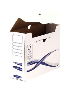 Fellowes Bankers Box Basic Pacote de 25 Caixas de Arquivo Definitivo A4+ 100mm - Montagem Manual - Papelão Reciclado Certificaç 2
