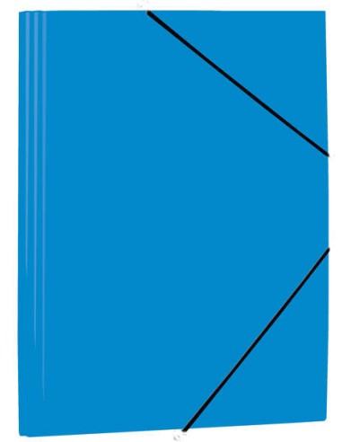Mariola Pasta de Polipropileno com Abas 450 Micras - Formato Ofício - Medidas 34x25cm - Fecho com Elástico - Cor Azul