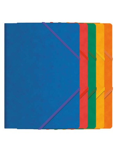 Dohe Pasta com Elásticos e Três Abas - Tamanho Ofício - Fabricada em Cartolina de Primeira Qualidade - Plastificada - Fecho de 