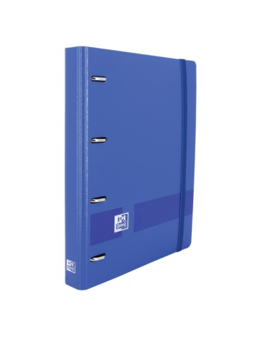 Oxford Live & Go A4+ Polyfoam Europeanbinder - Lombada de 45mm - Argolas de 4Dx35mm - Inclui Refil 5x5 - Cor Azul Marinho