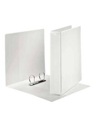 Esselte Canguru Plus Pasta de Argolas - Formato A4 - Capacidade para 380 Folhas - 2 Argolas de 40mm - Cor Branca