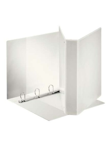 Esselte Canguro Plus Pasta de Anéis - Formato A4 - Capacidade para 380 Folhas - 4 Anéis de 40mm - Cor Branca
