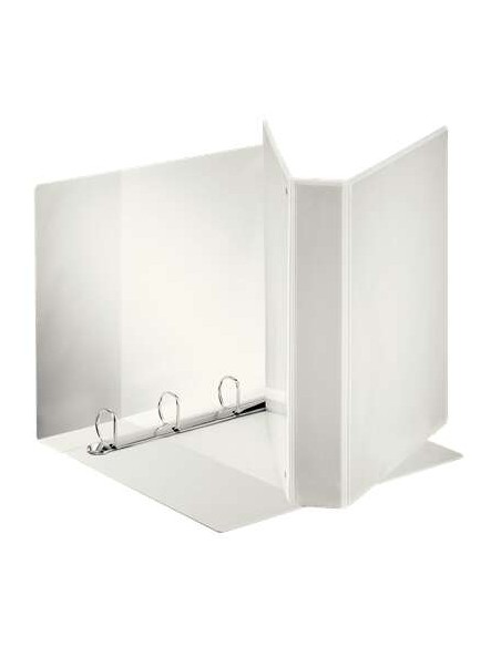 Esselte Canguro Plus Pasta de Anéis - Formato A4 - Capacidade para 380 Folhas - 4 Anéis de 40mm - Cor Branca