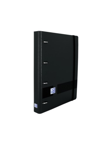 Oxford Europeanbinder Live&Go A5+ com Recarga Dots - Capa Plástica Super Resistente - Anéis 4x25mm - Fecho com Elástico - Cor P