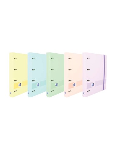 Oxford Europeanbinder Live & Go Pasta de 4 Argolas Formato A4+ com Refil Quadriculado 5x5mm e 4 Furos - Capa de Plástico Resist