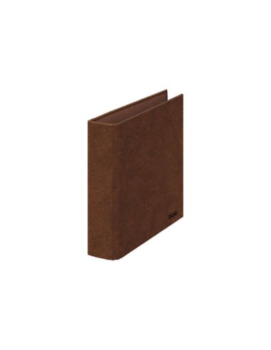 Dohe Pasta de 2 Argolas Mistas 40mm Quarto - Cartão Forrado - Papel Impresso e Plastificado - Cor Couro