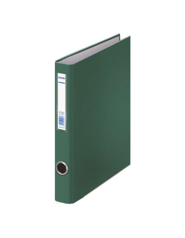 Dohe Pasta com 2 Argolas Mistas 25mm Folio - Olhal e Porta-cartão na Lombada - Cartão Forrado com Polipropileno - Cor Verde