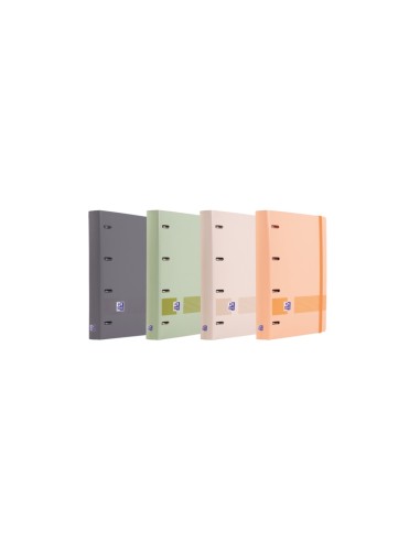Oxford Europeanbinder Boreal A4+ Pasta Resistente - Capa de Plástico Polifoam Suave - Lombada de 45mm - Argolas 4Dx35mm - Inclu