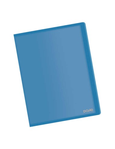 Dohe Pasta com 10 Envelopes A4 - Capa Flexível de Polipropileno - Envelopes Transparentes Soldados - Cor Azul