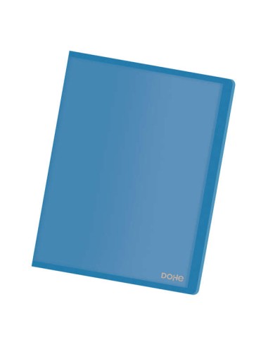 Dohe Pasta com 20 Envelopes Transparentes Soldados A4 80mic - Capa Flexível de Polipropileno - Cor Azul