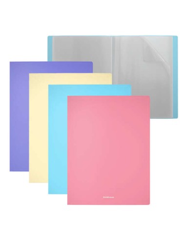 Erichkrause Matt Pastel Pacote de 4 Pastas com 20 Envelopes A4 - Cores Sortidas