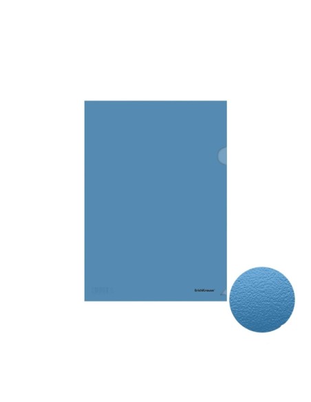 Erichkrause Fizzy Classic Pasta com Aba A4 Semitransparente - Textura Casca de Laranja - Cor Azul