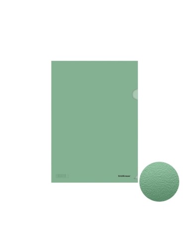 Erichkrause Fizzy Classic Pasta com Aba Uñero A4 Semitransparente - Acabamento Textura de Laranja - Cor Verde