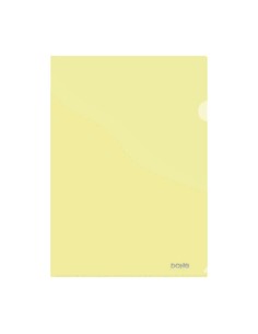 Dohe Pasta com Aba Premium Tamanho A4 - 210x297mm - Fabricada em Polipropileno Translúcido de 180 Micras - Cor Amarela