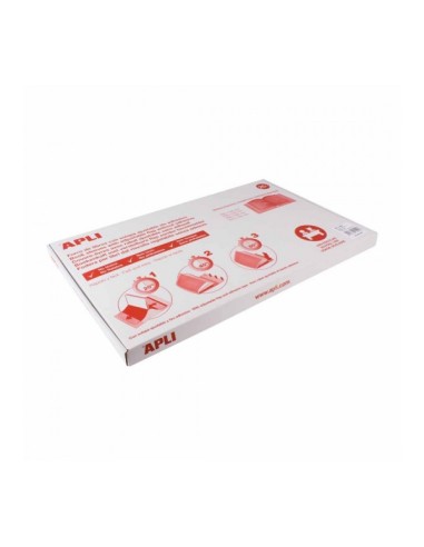 Apli Caixa de 25 Capas Transparentes de PVC - Aba Autoajustável - Fácil Encadernação em 3 Passos - Ecológico
