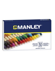 Manley Pack de 30 Ceras Macias de Traço Suave - Ideal para Técnicas e Aplicações Variadas - Ampla Gama de Cores - Cores Sortida