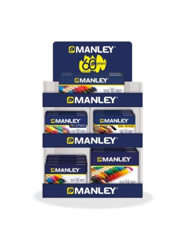 Manley Expositor de 40 Pacotes Sortidos de Ceras Macias - Traço Suave - Grande Variedade de Técnicas e Aplicações - Fabricação 
