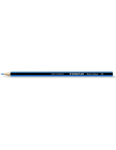 Staedtler Noris Colour 185 Lápis Hexagonal de Cor - Resistência à Quebra - Material Wopex - Cor Azul