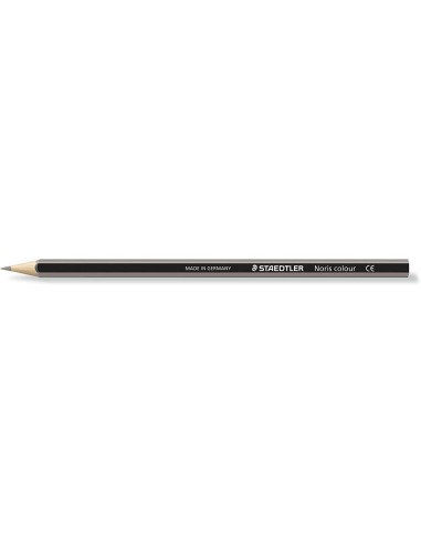 Staedtler Noris Colour 185 Lápis Hexagonal de Cor - Resistência à Quebra - Material Wopex - Cor Cinza Claro