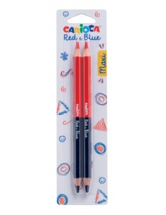 Carioca Maxi Blister 2 Lápis - Corpo Lacado Hexagonal - Mina de Ø 5mm - Cor Preto/Vermelho