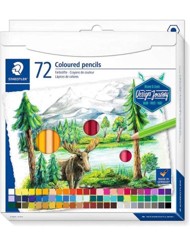 Staedtler 146C Pacote de 72 Lápis de Cor - Mina Suave - Cores Sortidas