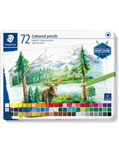 Staedtler 146C Pack de 72 Lápis de Cor - Mina Suave - Cores Sortidas