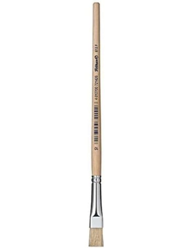 Pelikan Pincel Série 613F N. 20 - Pelo Natural - para Cores Pastosas - Óleo, Acrílico e Têmpera - Cabo de Madeira