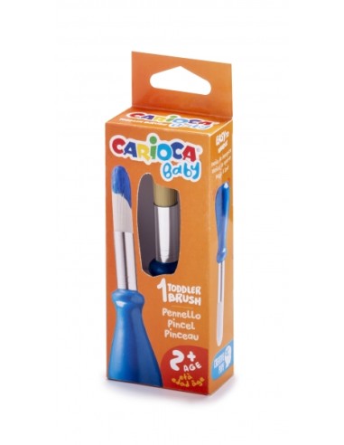 Carioca Baby Pack com 1 Pincel Ergonômico - Cerdas Macias e Duráveis - Fácil de Segurar - Perfeito para Colorir Grandes Superfí